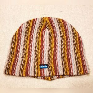 KAVU knit beanie multi striped 100% Acrylic